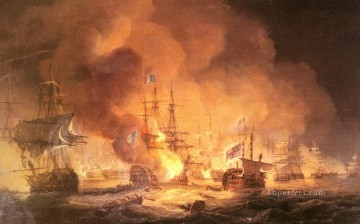 Luny Thomas Batalla del Nilo 1798 Batallas navales Pinturas al óleo